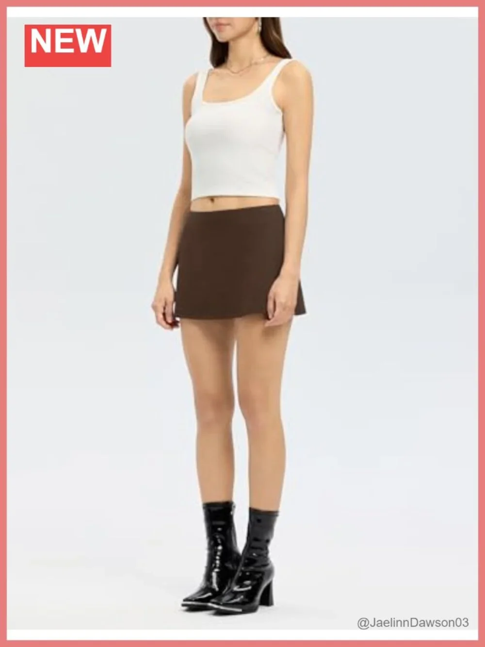 Women's Low Rise Micro Mini Skirt Skort with Built-in Shorts, Modal Spandex
